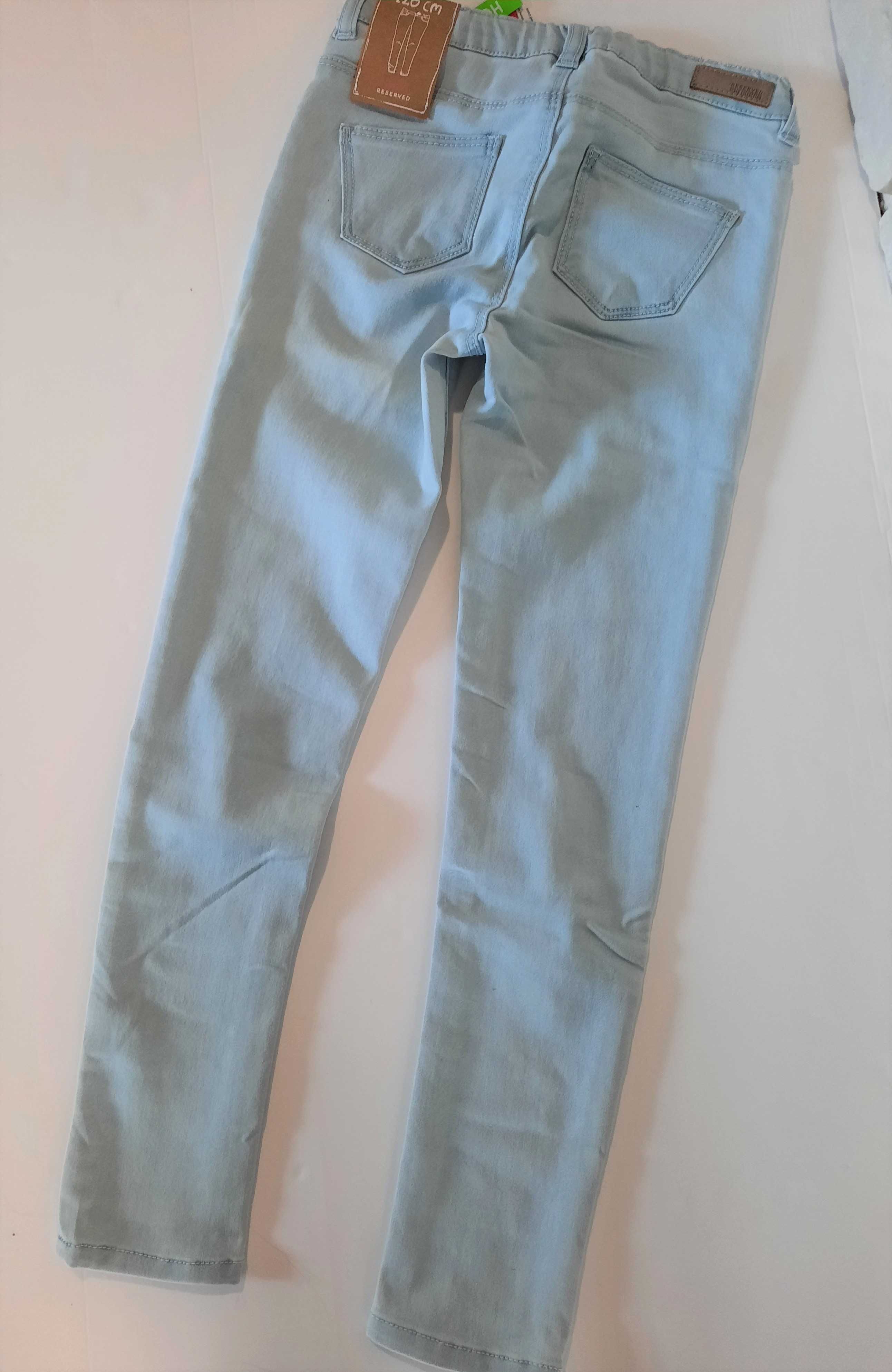 Spodnie skinny slim-fit rurki jeansowe jeans dzinsowe Reserved roz 128