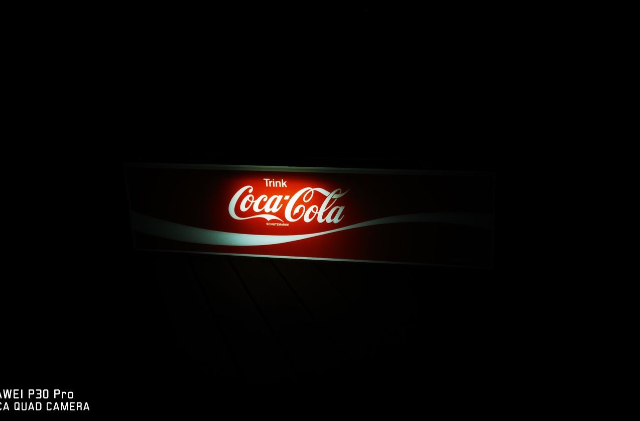 Lampa baner Coca Cola
