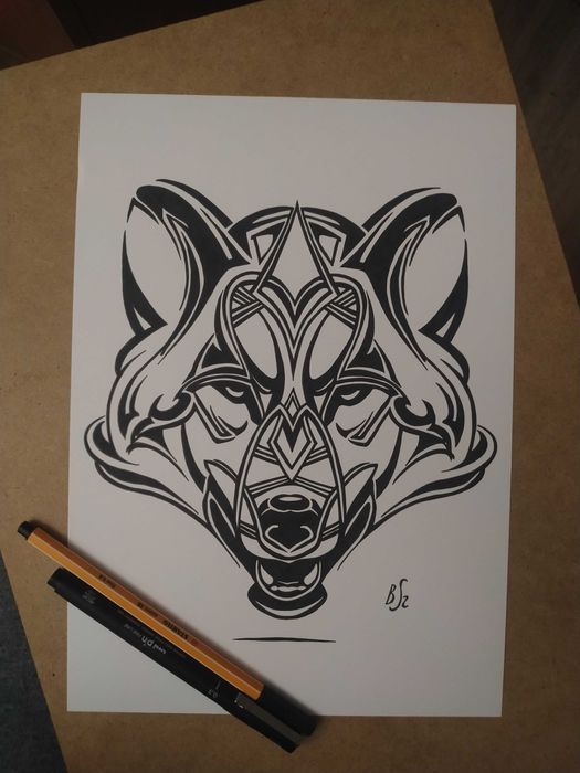 Seria: wilk x 4 - blok t. A4 250 g/m2