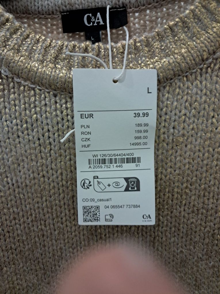 MALHA c etiqueta dourada da C&A