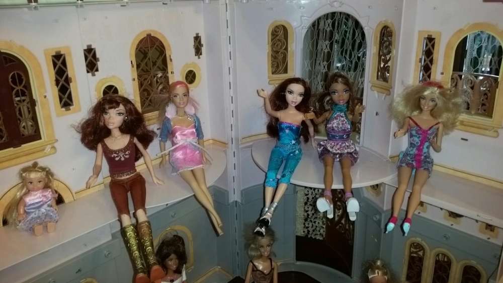 Największy domek BRATZ OŚWIETLENIE dla lalek Barbie +NOWE LALKI