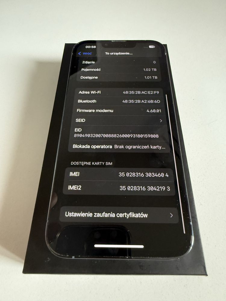 iPhone 13 Pro 1TB Sierra Blue Stan Idealny Bateria 100%