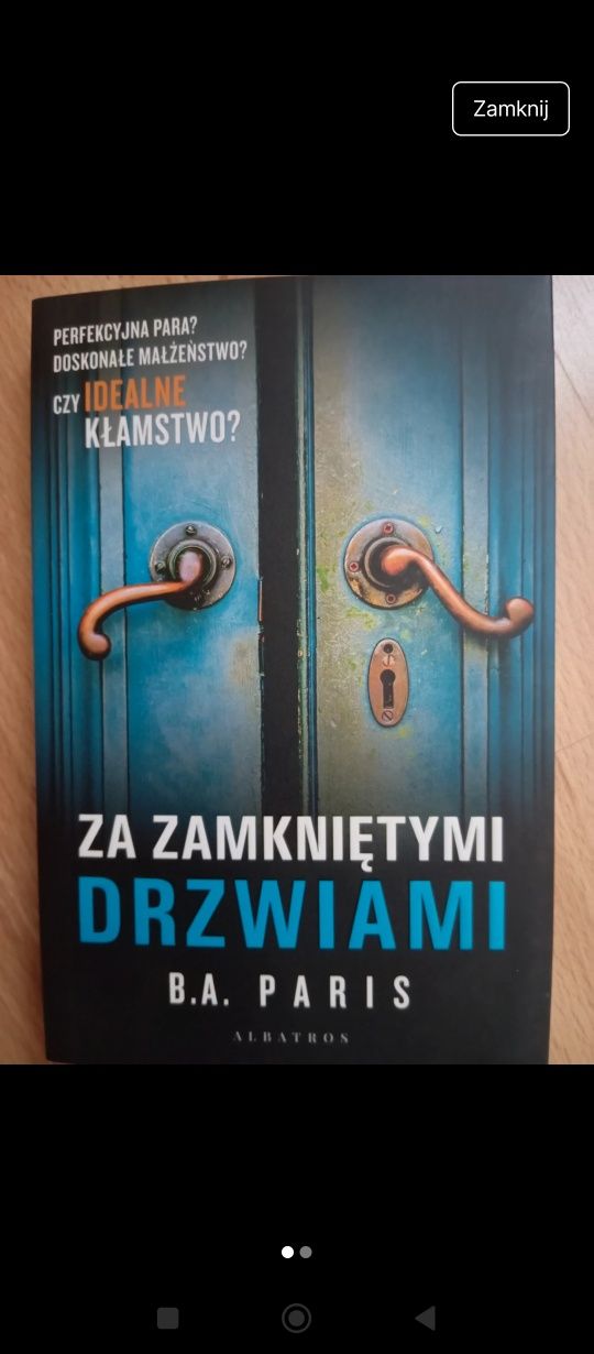 Książka "Za zamkniętymi drzwiami" B.A Paris