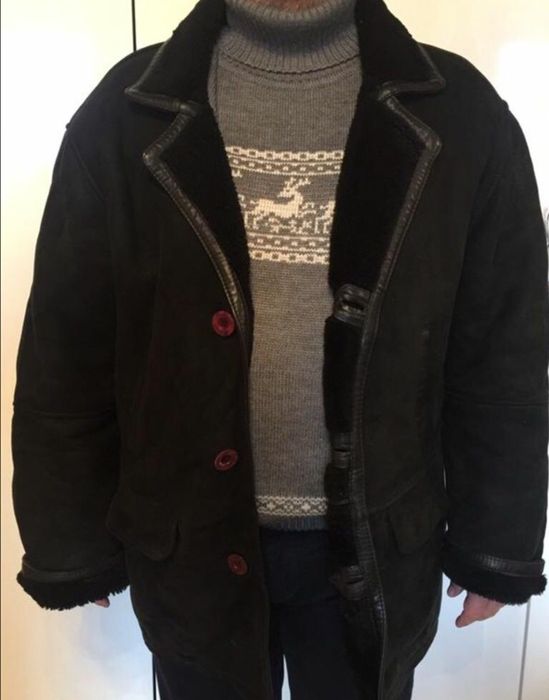 Мужская натуральная дублёнка XXL
