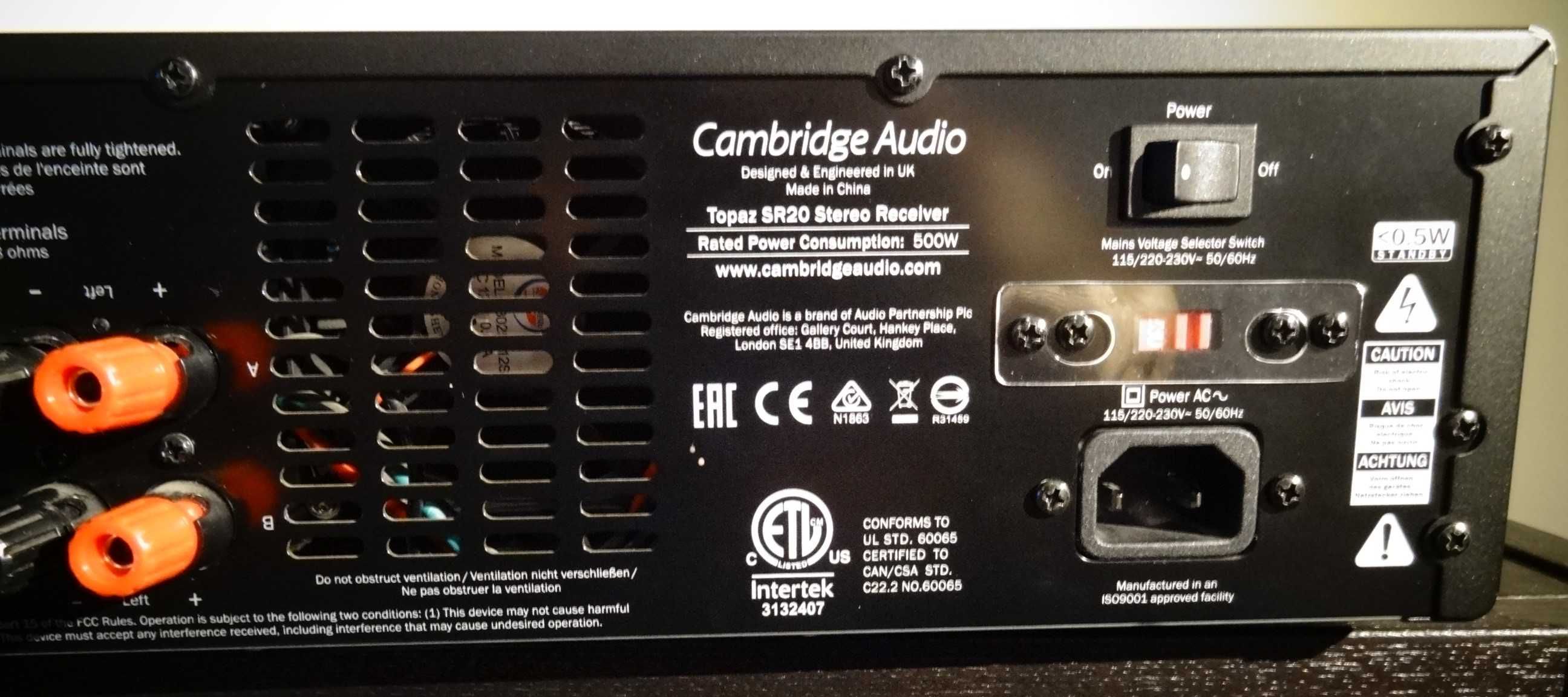 Sprzedam Amplituner - Cambridge Audio Topaz SR 20 - jak nowy