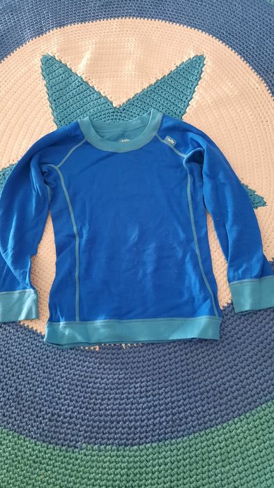 Merino wełna sweter r.116,Tufte, Joha, Janus, Nostebarn,Molo,Türkis