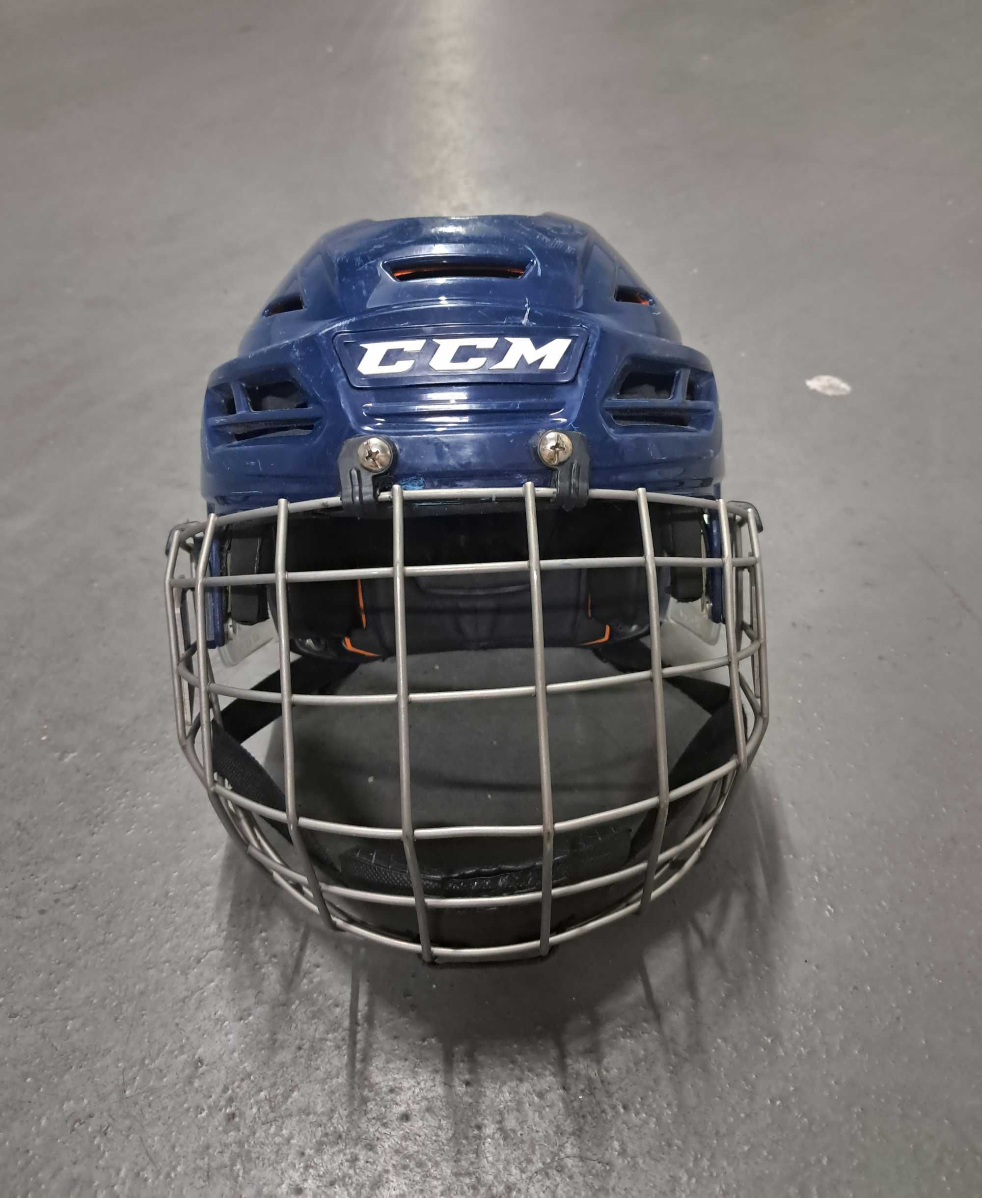 Capacete de guarda-redes de hóquei em patins tamanho M de Titânio