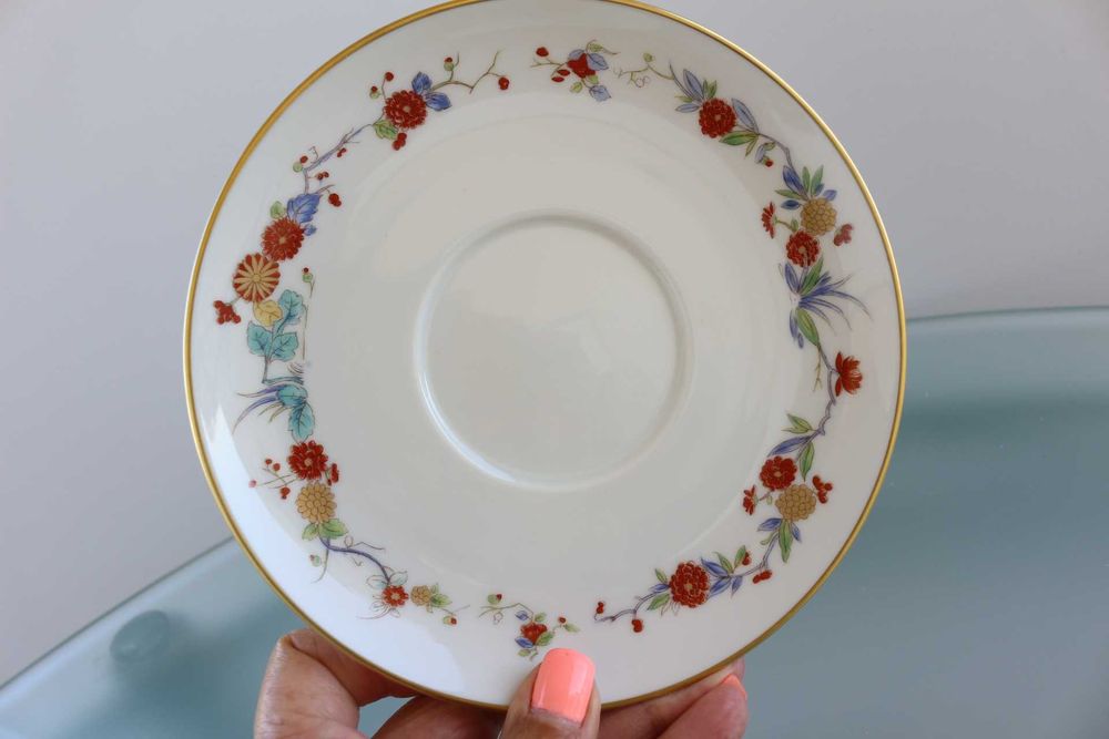 Chávena Consomé com Prato Coleção Rock Garden Vista Alegre 1980