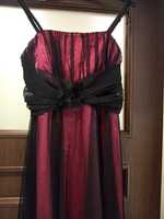 sukienka tiulowa tiul elegancka różowa róż S M midi wesele bal
