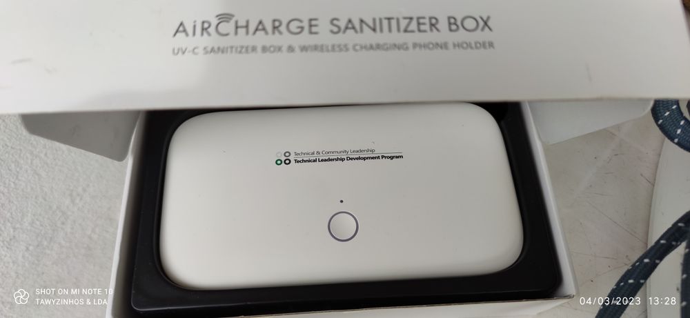 Cofre Desinfecta UV e Carrega wireless