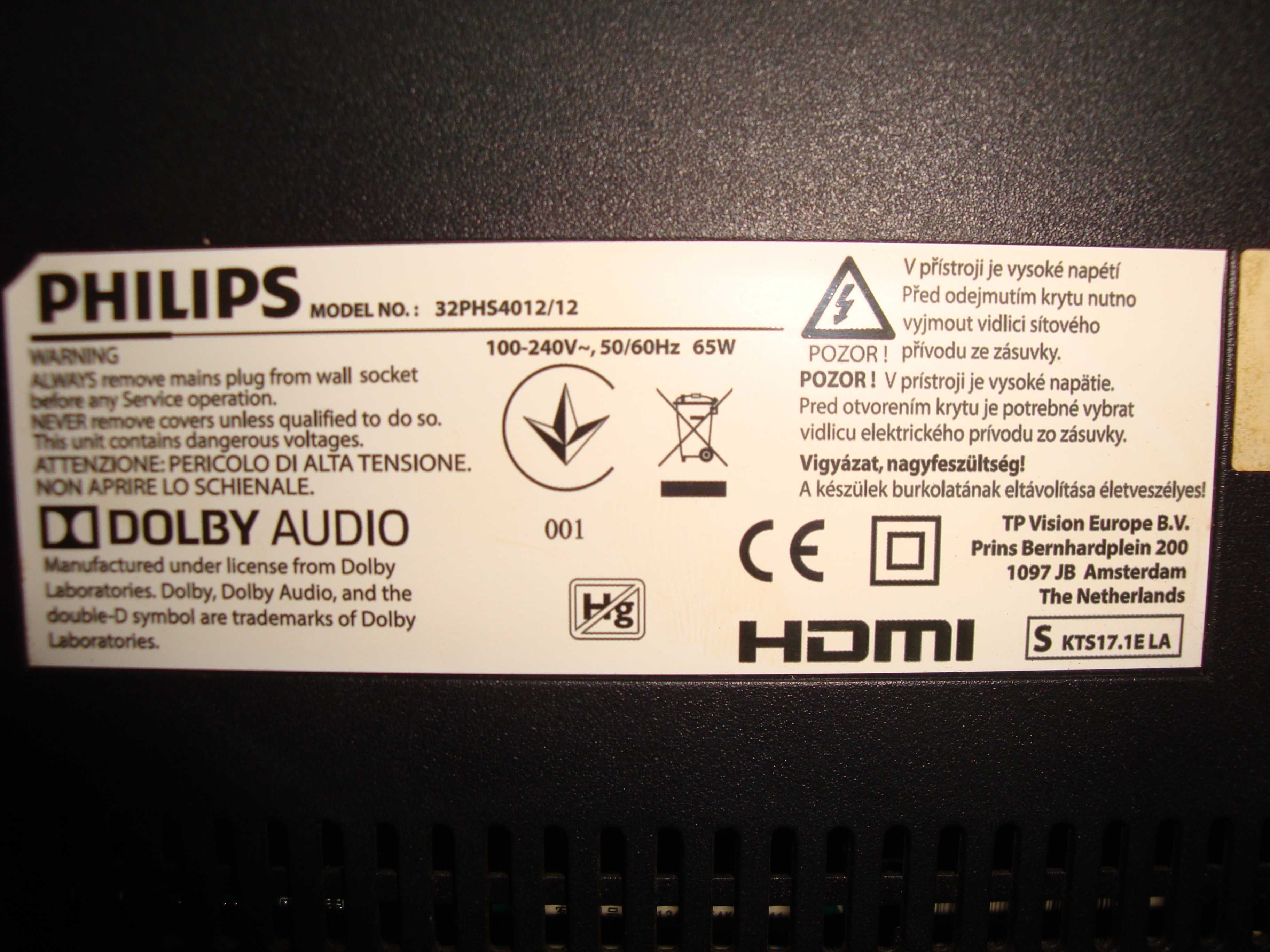 Telewizor PHILIPS 32PHS4012/12 - zbita matryca
