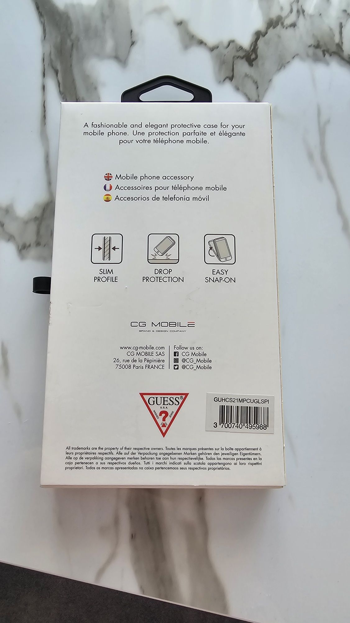 Etui Samsung Galaxy S21+ Plus Case Guess różowe brokat