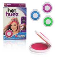 Цветные мелки для волос Hot Huez 4 цвета цветная пудра для окрашивания