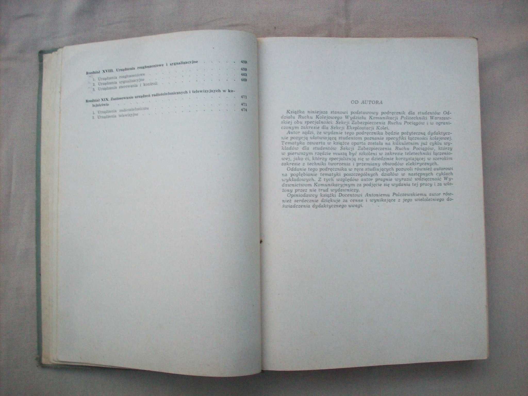 Łączność w kolejnictwie, H.Śmigielski, 1960.