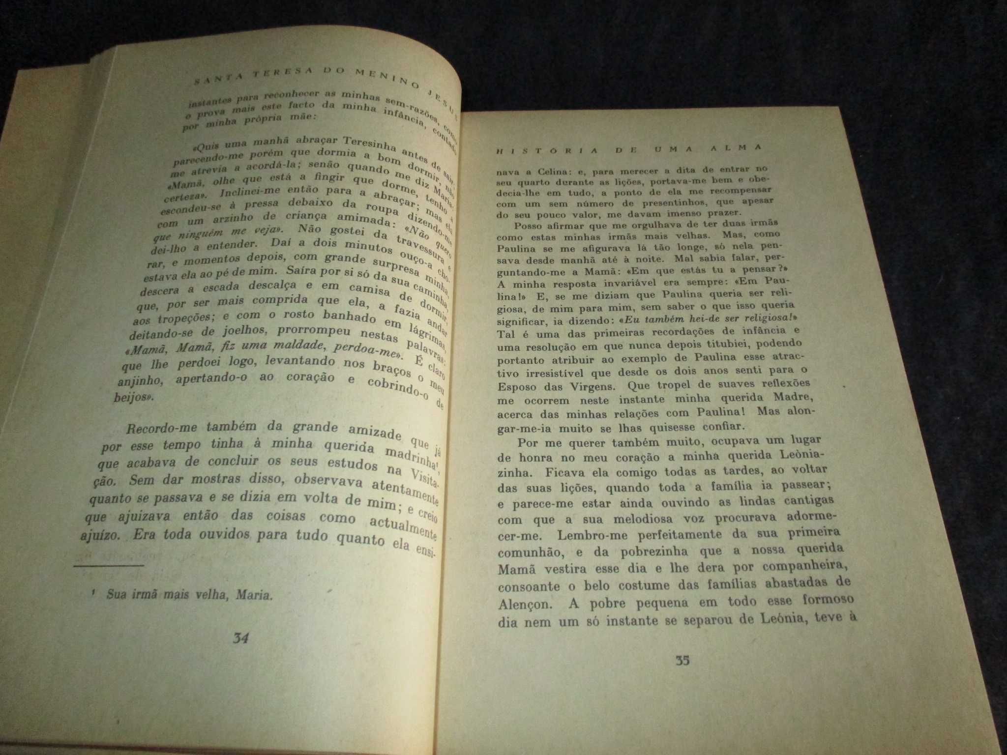 Livro Santa Teresa do Menino Jesus História de uma Alma 1978