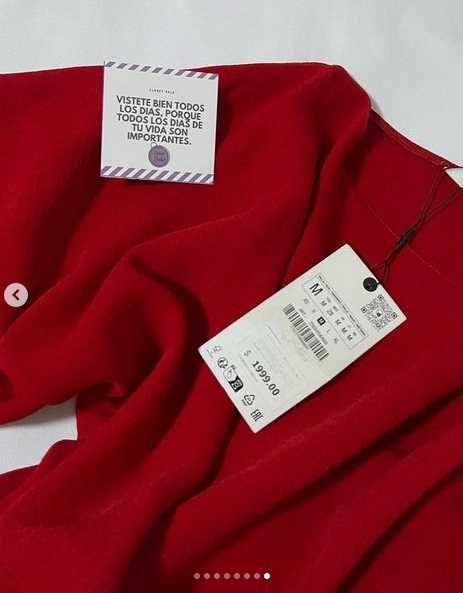 ZARA Luksusowa SUKIENKA drapowana z paskiem L