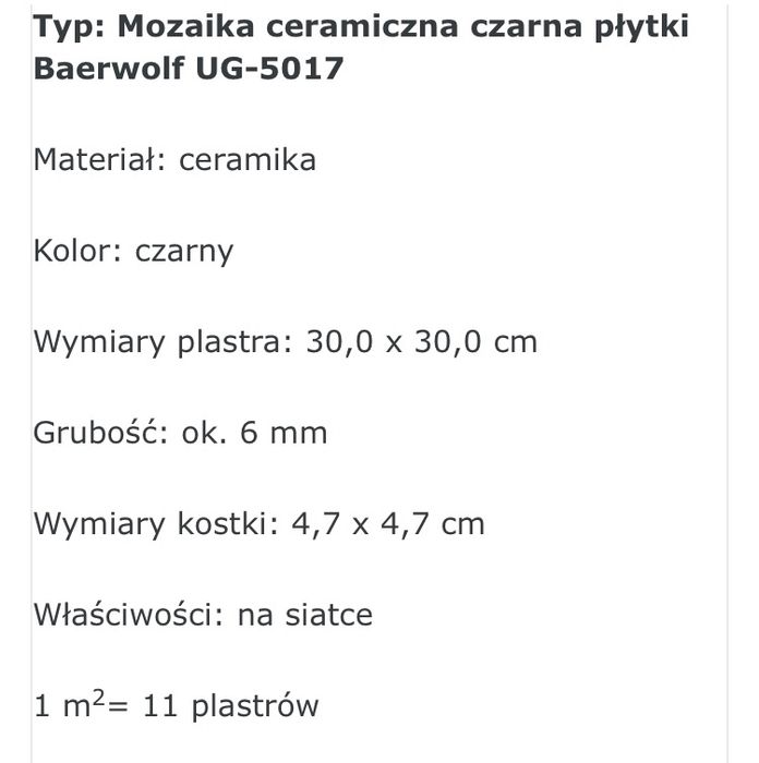 Mozaika ceramiczna Barwolf 30x30 antracyt