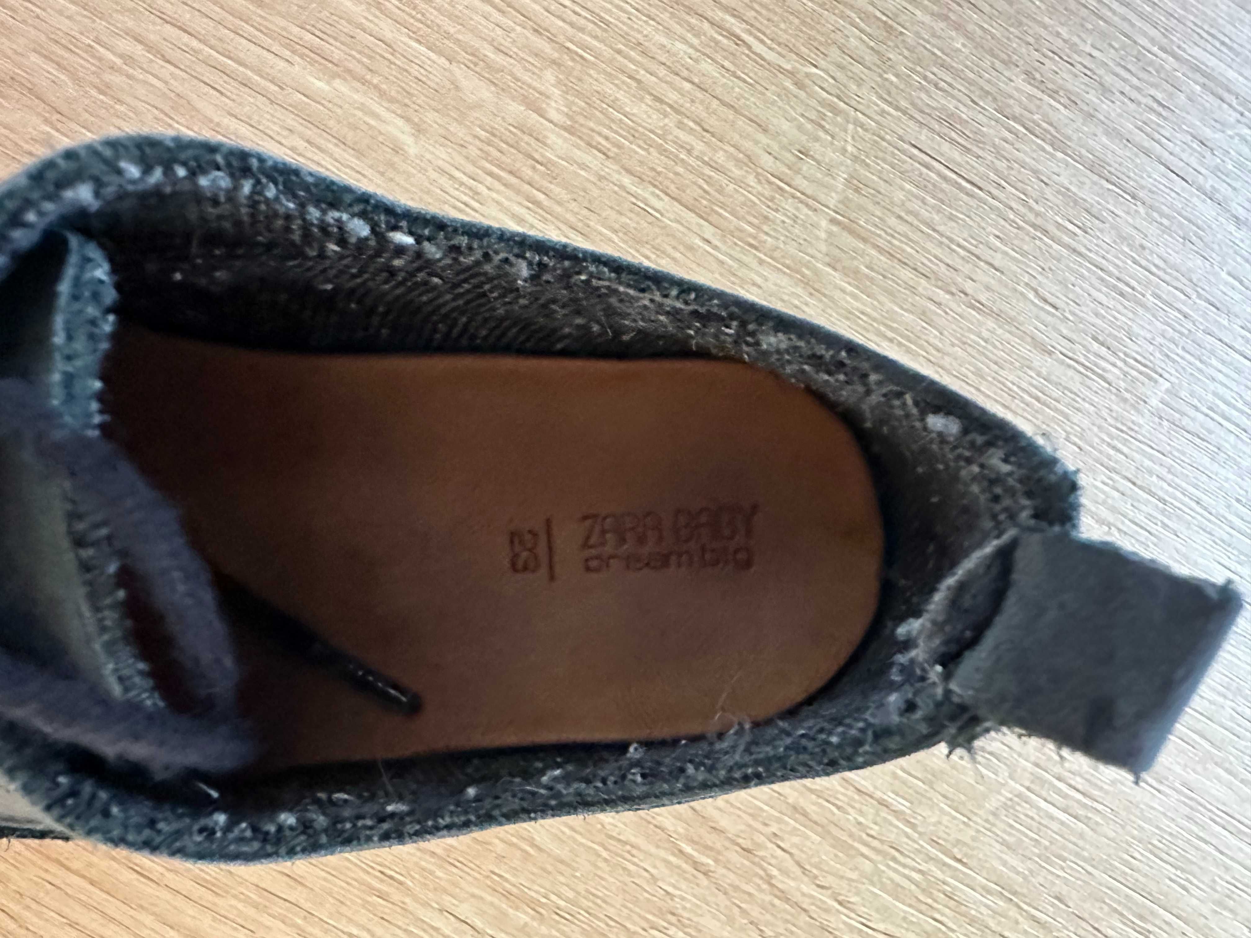Pantofelki dziecięce ZARA Baby chłopięce buty derby R 23 jak nowe