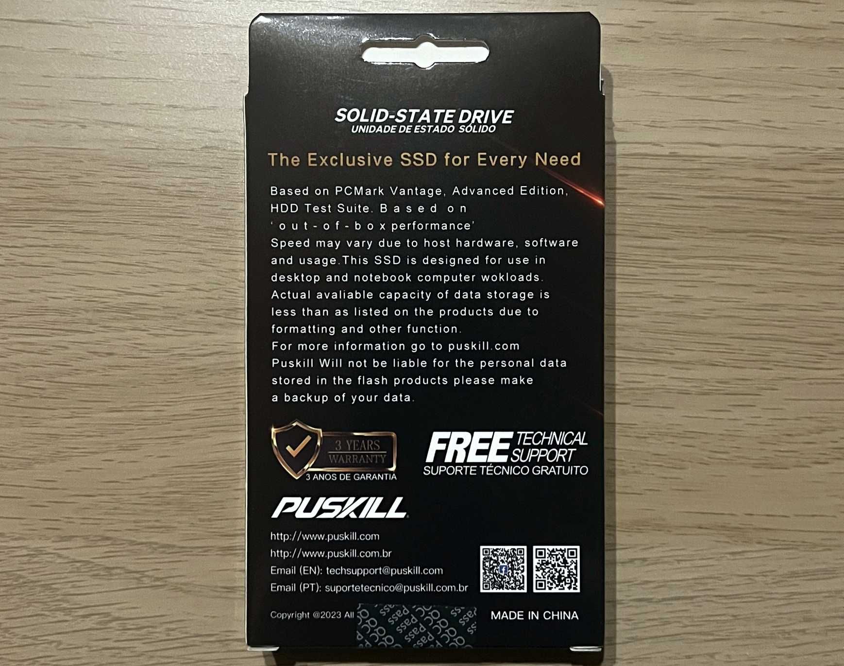Dysk SSD 2TB PUSKILL 2,5" SATAIII 550/500 Mbps