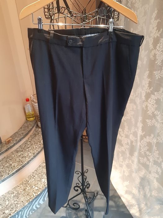 Spodnie prl largo vintage dziadek zwężane paski ciemne boho męskie