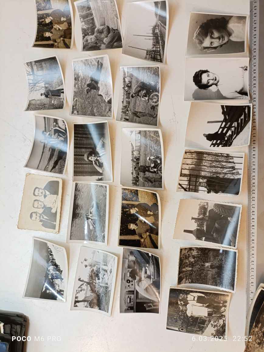 Stara fotografia zdjęcia czarno białe rodzinne 100sztuk