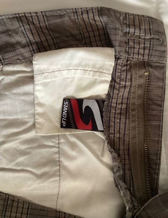 Calções Streetwear castanhos/xadrez da Stand Up