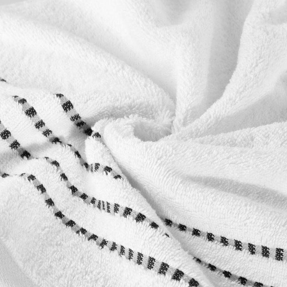 Ręcznik 70x140 Fiore biały 500g/m2 frotte ozdobion