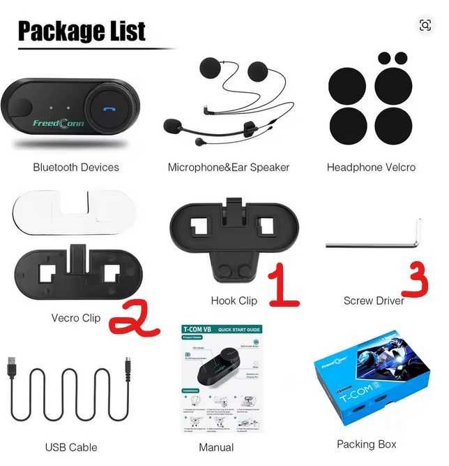 Кріплення для гарнітури Bluetooth Інтерком FreedConn TCOM на мотошолом