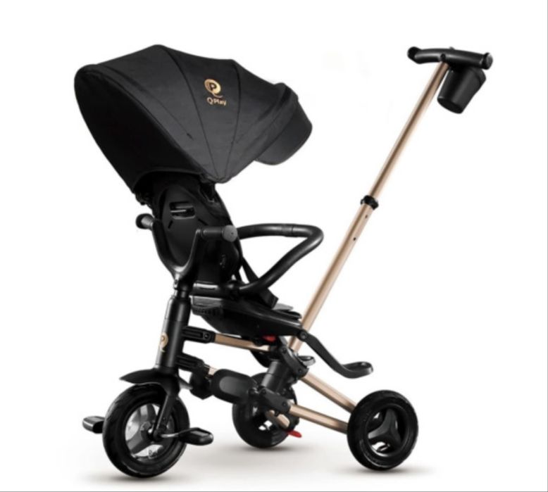 Велосипед складаний триколісний Qplay Nova + Rubber Gold