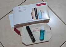 Набор Clarins туш, смывка и косметичка