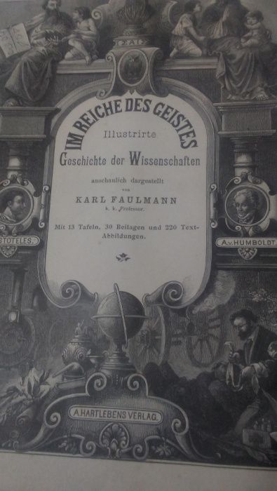 KSIĄŻKA Z 1894 im reiche des geistes von karl faulmann 1894