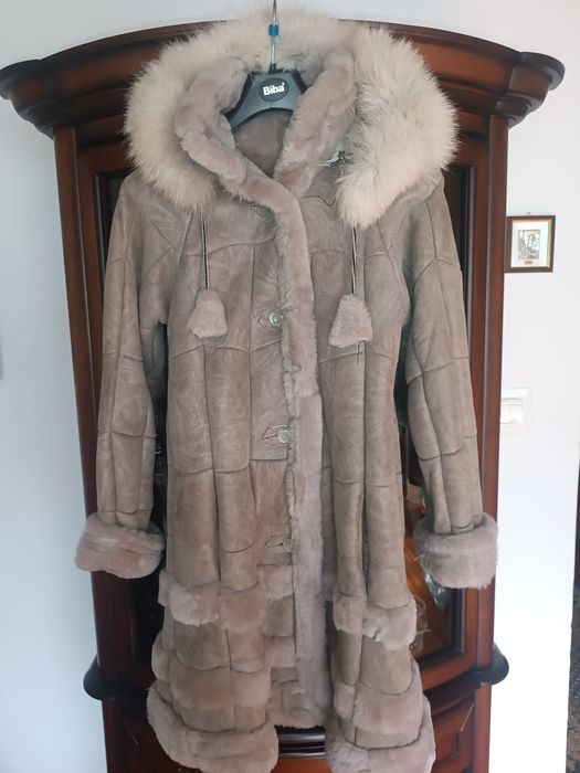 Kożuch damski naturalny z jagniąt M/ 38