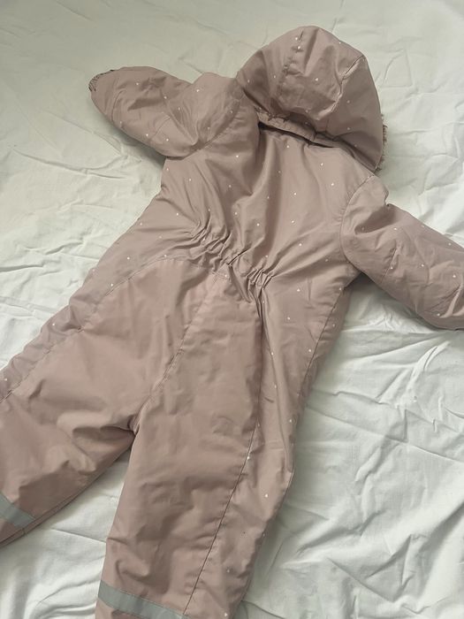 Зимовий комбінезон пудровий h&m 92 розмір