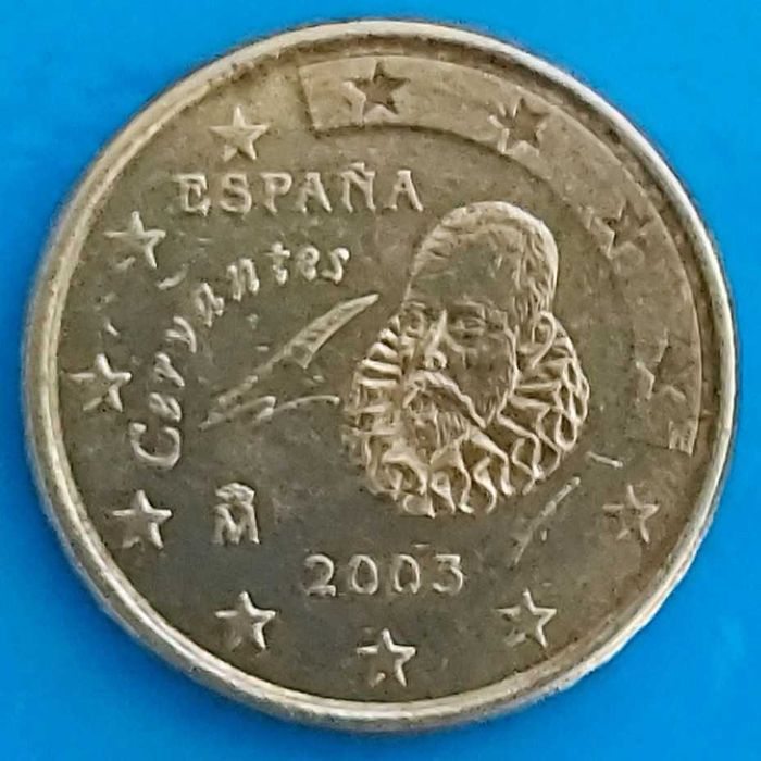 10 Cêntimos de 2003 de Espanha,  Miguel Cervantes