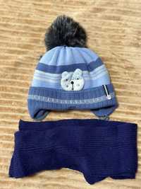 Зимова шапка для хлопчика на вік 1-2 роки