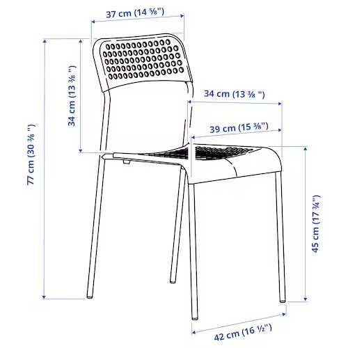 Cadeiras IKEA ADDE usadas [levantamento a 28/29 de junho]