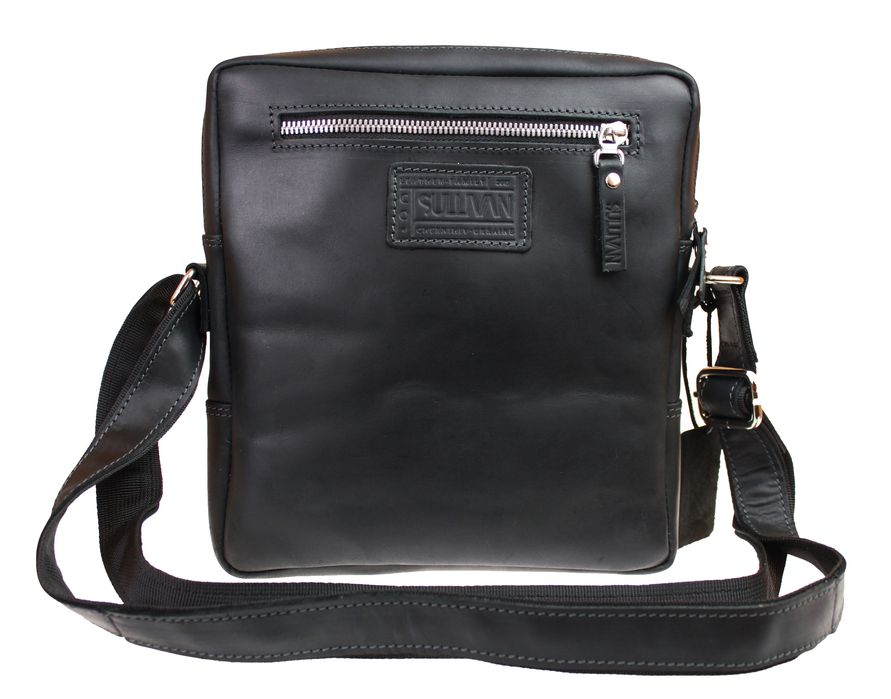 Сумка чоловіча шкіряна на плече SULLIVAN smvp138-1(32) чорна