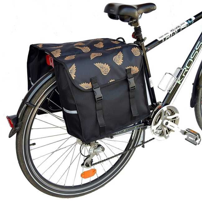 Sakwa na bagażnik, torba rowerowa 2x15L - skrzydła