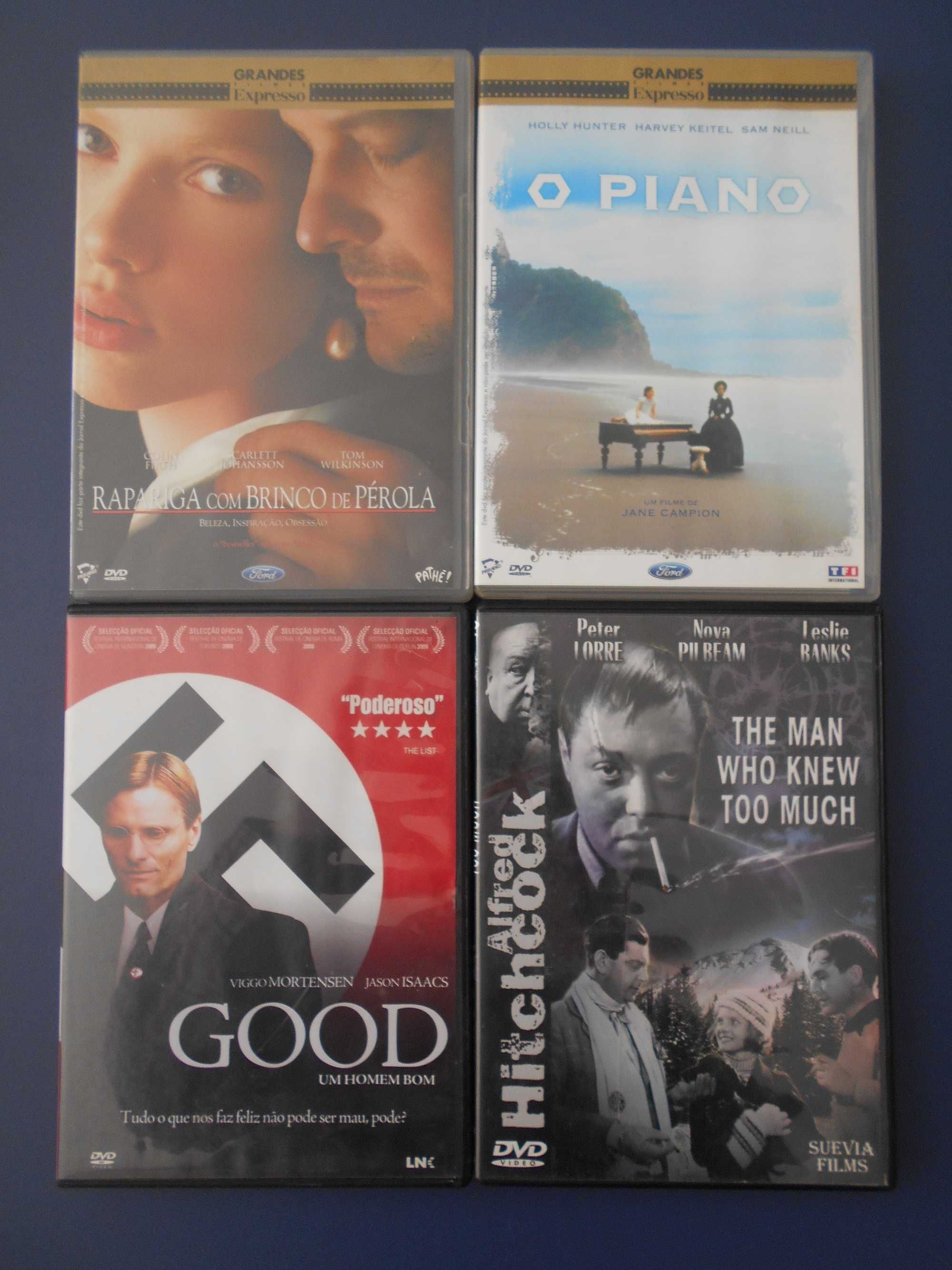 4 DVD de filmes de qualidade em perfeito estado e a bom preço.