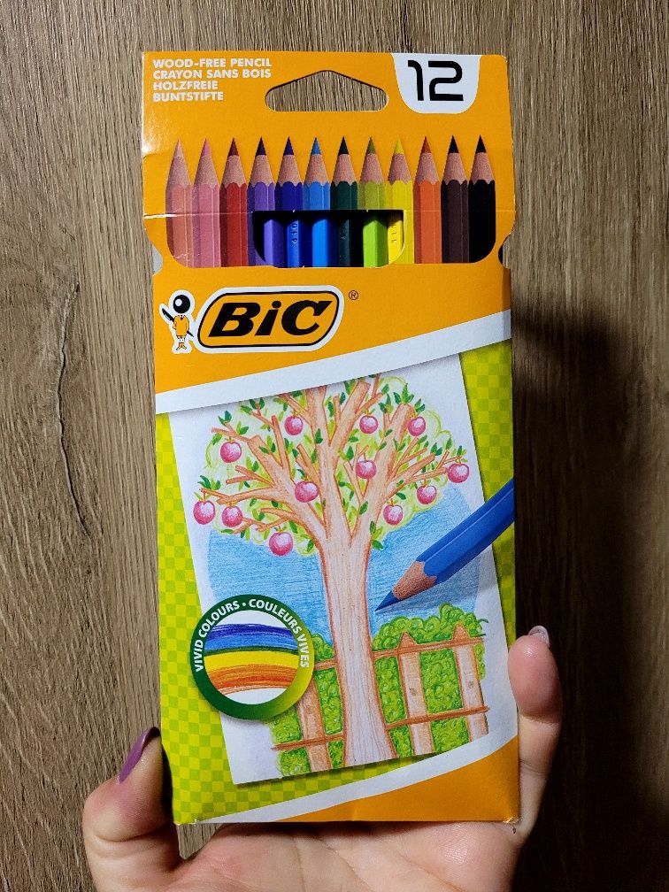 Bic kredki ołówkowe bezdrzewne 12 kolorów