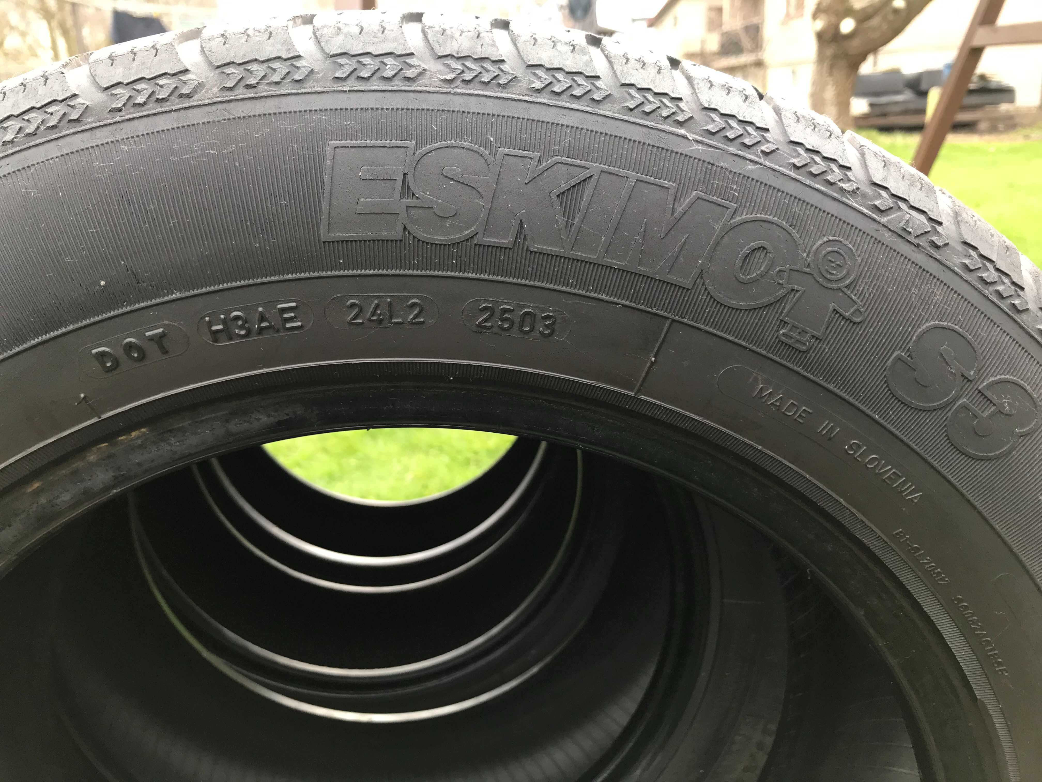 Opony SAVA Eskimo P6 195/65 R15 4szt. bieżnik 4,5-5mm jedna uszkodzona