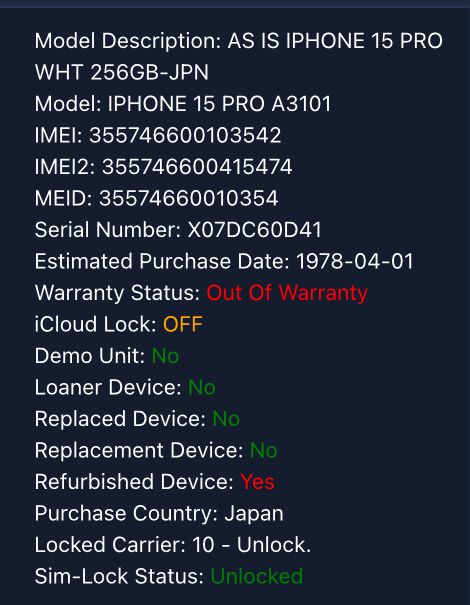 Материнська плата iPhone 15 Pro 256Gb. (З Face ID)