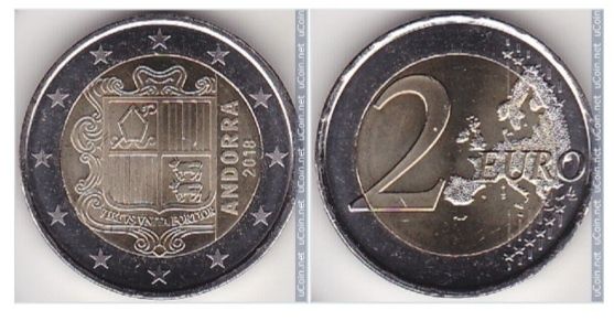 Moeda 2€ Andorra, 2018