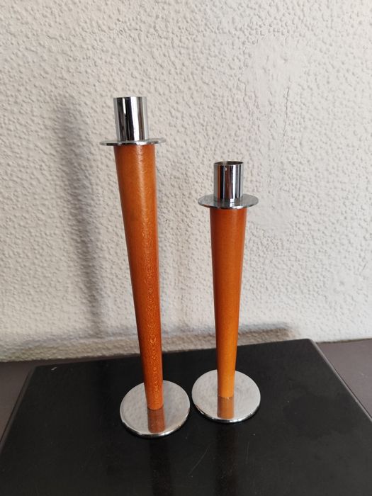 Świeczniki vintage retro prl space age