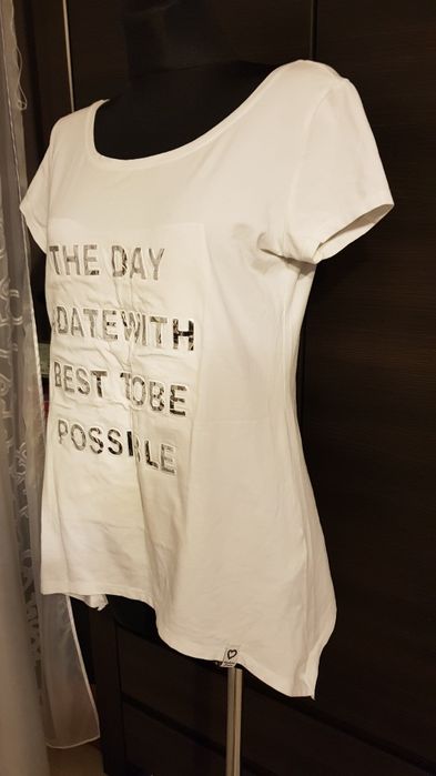 T-shirt,bluzka damska biała