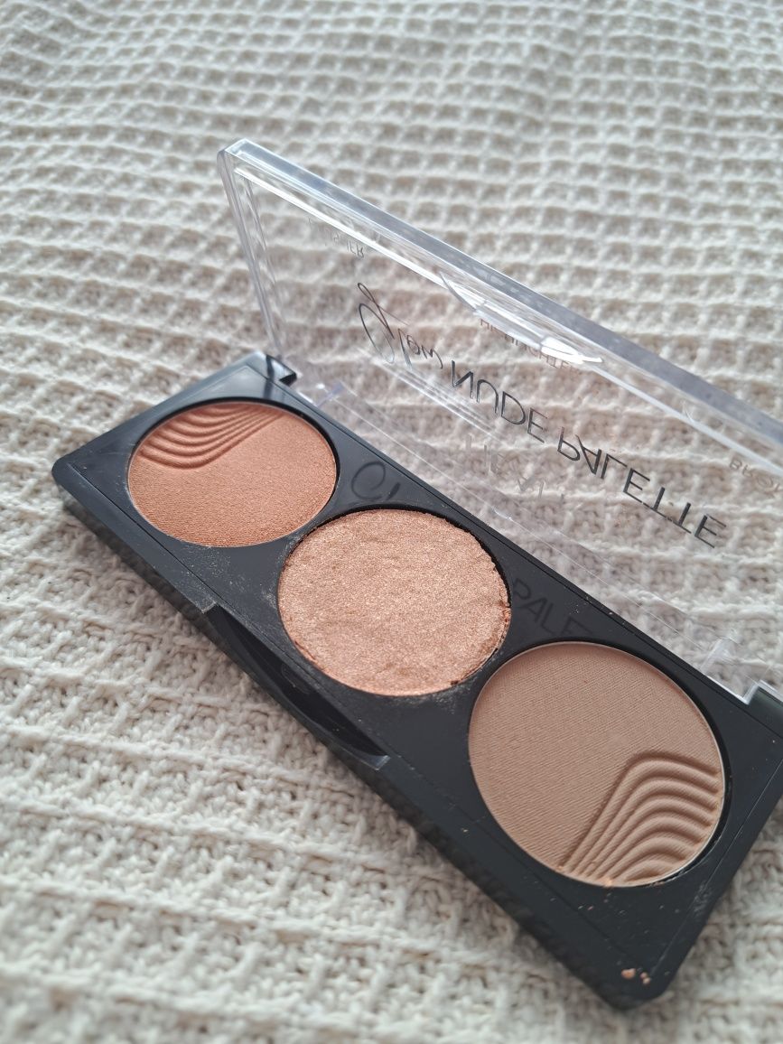 Hean glow nude palette paletka do konturowania roz bronzer sunglow