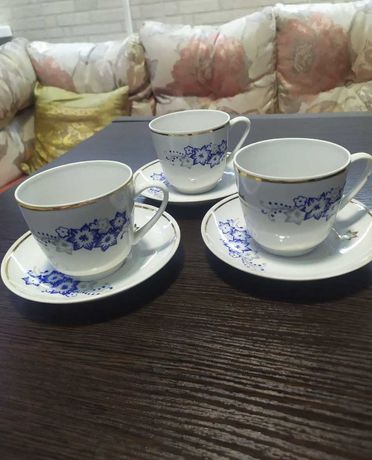 Сервиз чайный Барановка 60г посуда СССР чайная пара фарфор редкий