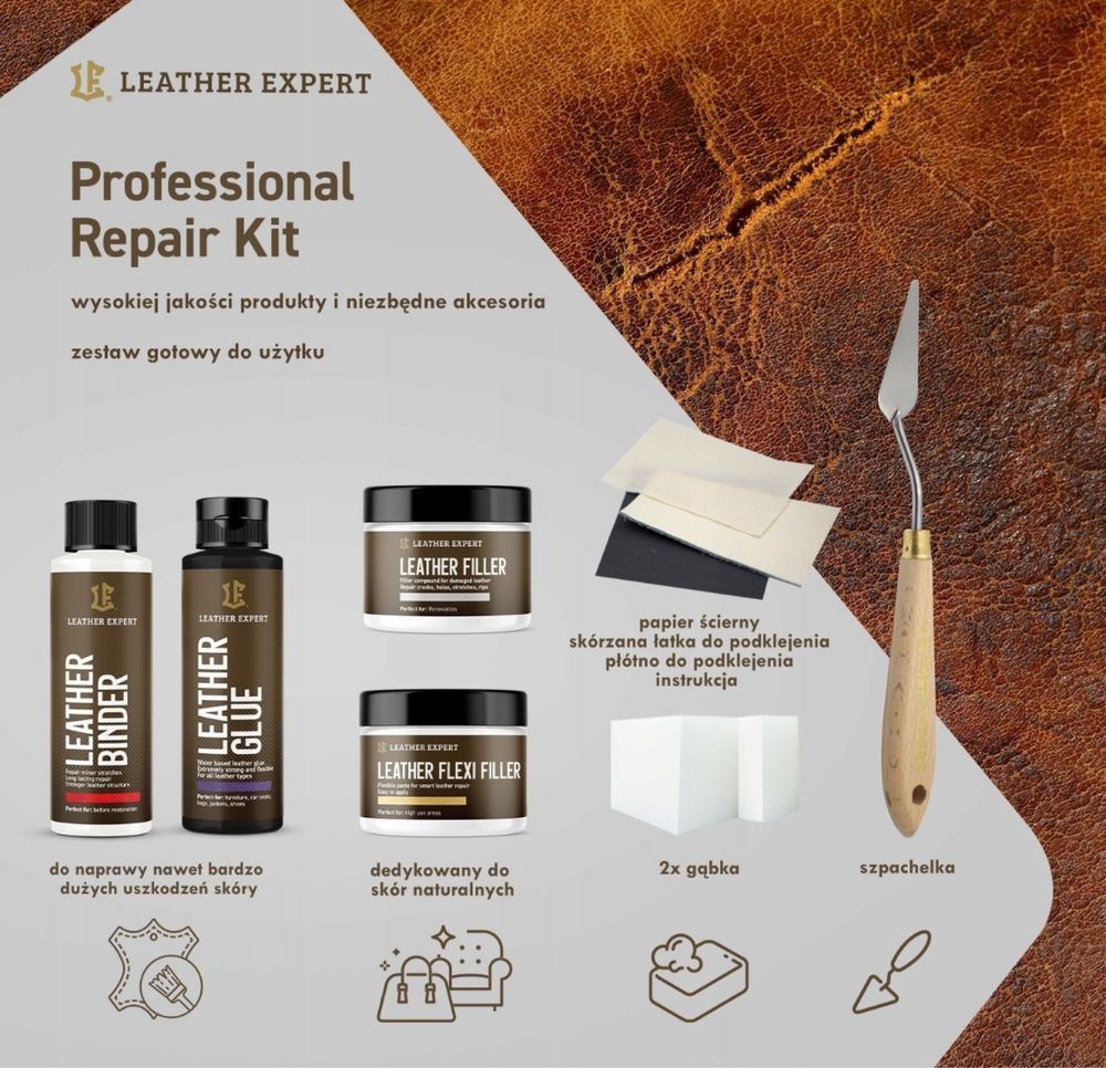 Leather Expert Repair Kit Zestaw do Naprawy Skóry samochodowej