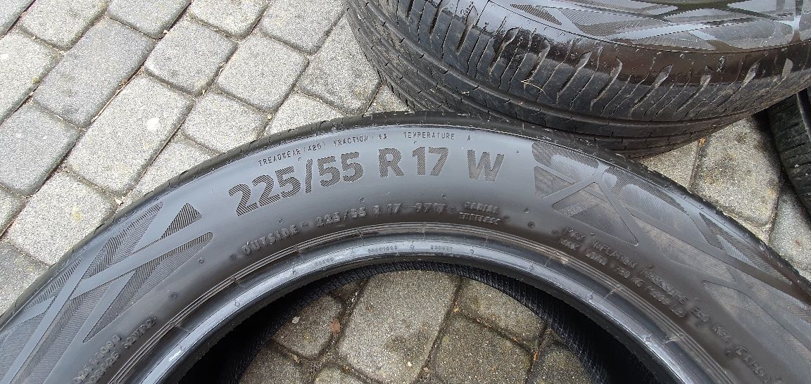 Opony Letnie Continental EcoContact 225/55 R17 W - stan idealny