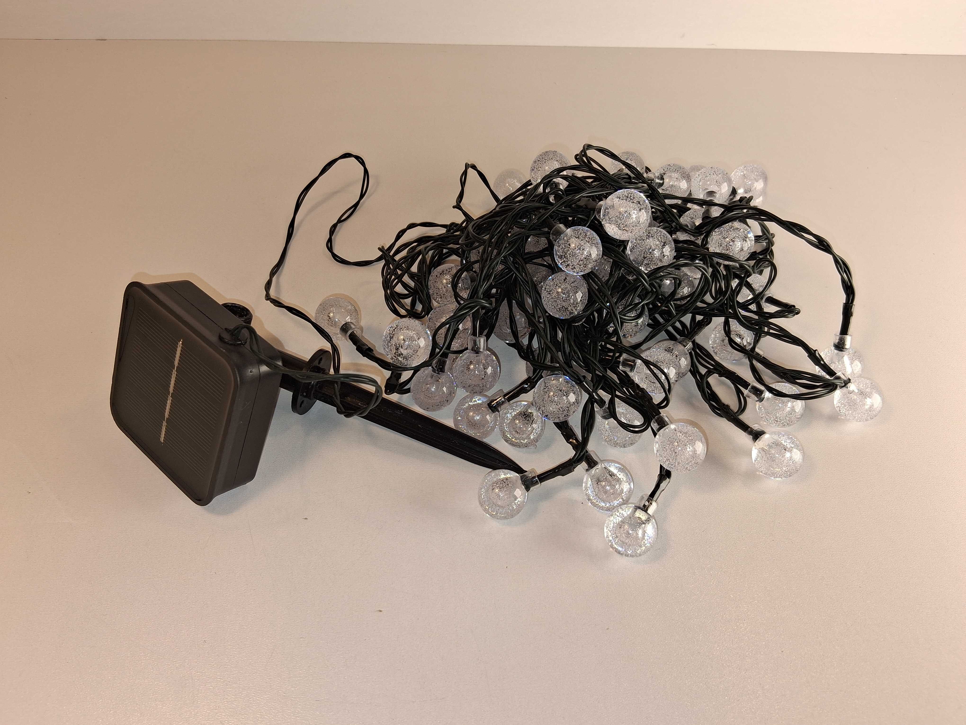 E111 Słoneczne Lampki Ogrodowe LED Girlanda Zewnętrzna Kule Bubble